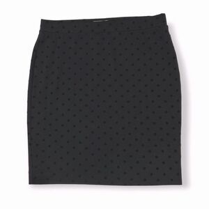 Elle Black Polka Dot Mini Skirt Size Large